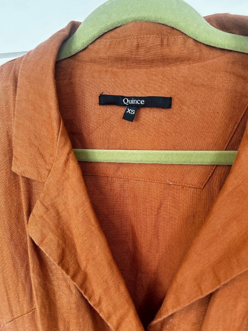 100% European Linen Button Front Dress XS - Picture 9 of 9